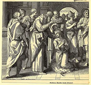 Illustration of Samuel Anointing David
