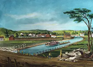 Illustration of Scene on Erie Canal