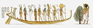 Images Dated 17th June 2010: Illustration of scene from the life of Tutankhamen