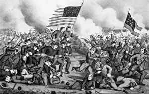 Land Battle Prints: Illustration of Second Battle of Bull Run