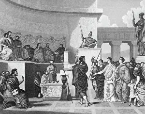 Illustration of a Session of the Roman Senate