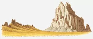 Images Dated 6th July 2011: Illustration of Ship Rock Towers, New Mexico, USA