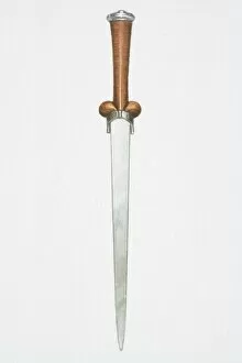 Illustration, short sword with brown hilt
