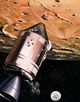 Illustration Showing Apollo 8 in Orbit