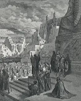 Illustration Showing Liberation of Jews by Persian King