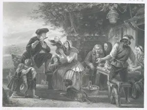 Illustration Showing Oliver Goldsmith Entertaining at a Tavern