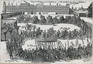 Madrid Prints: Illustration Showing Spain's Royal Parade for English Prince