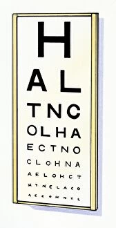 Images Dated 8th January 2009: Illustration of sight test chart