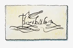 Identity Gallery: Illustration of the signature of Elizabeth I