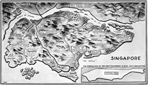 Singapore Prints: Illustration of Singapore and Surrounding Landscapes