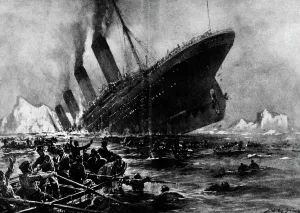 Sinking Prints: Illustration of the Sinking of the Titanic by Willy Stoewer