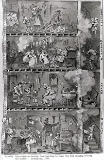 Poor Person Prints: Illustration of Slums in Lower New York
