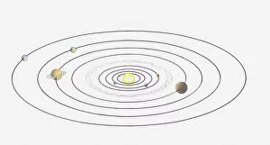 Images Dated 18th May 2011: Illustration of the solar system and planetary orbits