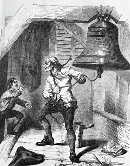 Illustration of the Sounding of the Liberty Bell