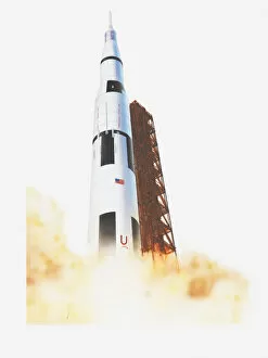Nasa Gallery: Illustration of US space rocket Saturn 5