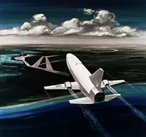 Aerodynamics Prints: Illustration of a Space Shuttle