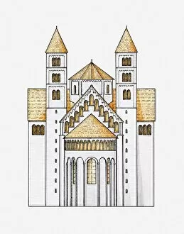 Romanesque Collection: Illustration of Speyer Cathedral, Speyer, Germany