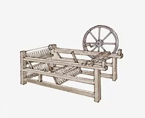 Images Dated 30th December 2009: Illustration of Spinning Jenny