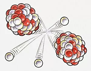Images Dated 26th April 2010: Illustration of split atoms and neutrons