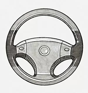 Illustration of steering wheel