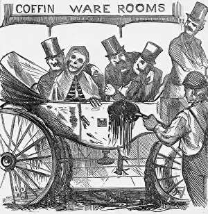 Illustration on Subject of Cholera Fear Among New York Citizens