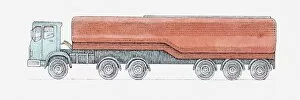 Semi Truck Gallery: Illustration of tanker truck