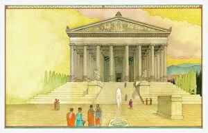 Medium Group Of People Gallery: Illustration of the Temple of Artemis