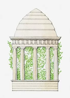 Illustration of Temple Of Love, Bois De Vincennes, Paris