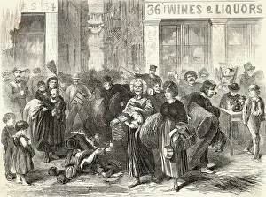 Storefront Prints: Illustration of Tenants Being Evicted from Sweeney's Hotel