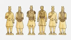 Illustration of Terracotta Army, circa 210 BC