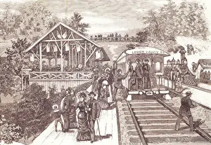 Illustration of Travelers on Lehigh Valley Railroad