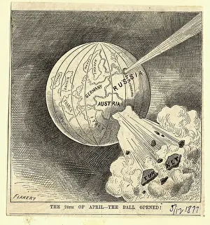 Illustration of Turkey and St. Petersburg Exploding
