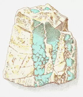 Images Dated 7th July 2011: Illustration of turquoise in rough form