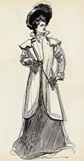 Purse Prints: Illustration of Typical Gibson Girl by Charles Dana Gibson