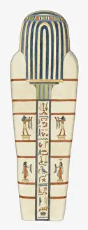 Directly Below Prints: Illustration of underside of the inner lid of an Ancient Egyptian coffin