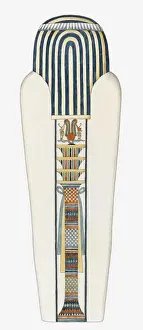 Directly Below Prints: Illustration of the underside of the outermost lid of an Ancient Egyptian coffin