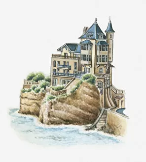 Aquitaine Gallery: Illustration of Villa Belza, Biarritz, Pyrenees-Atlantiques, France