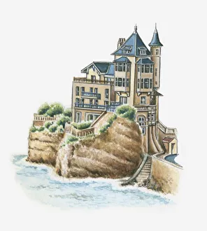 Aquitaine Gallery: Illustration of Villa Belza, Biarritz, Pyrenees-Atlantiques, France