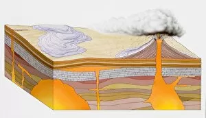 Illustration of volcano