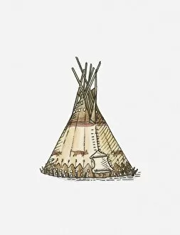 Images Dated 5th May 2010: Illustration of wigwam