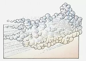Images Dated 11th June 2010: Illustration of wind moving clouds