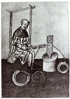 Wire Prints: Illustration Of Wiremaker At Work