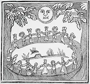 Witch Prints: Illustration Of A Witch Dance