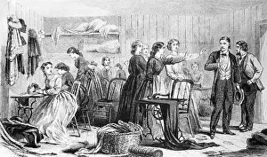 Illustration of Women Urging Men to Fight in the Civil War