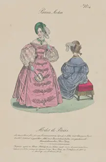 Illustration of Women's Parisian Fashion Designs