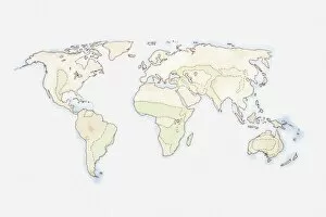 Images Dated 21st April 2010: Illustration of world map
