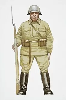 Images Dated 25th June 2008: Illustration of World War Two Russian soldier
