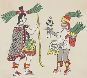 Illustration of Yacatecuhtli and Tezcatlipoca