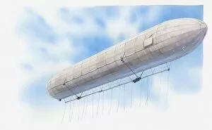 Images Dated 30th March 2011: Illustration of Zeppelin airship