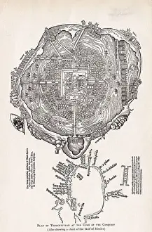 Illustrative Maps Showing Early Conquest of Mexico